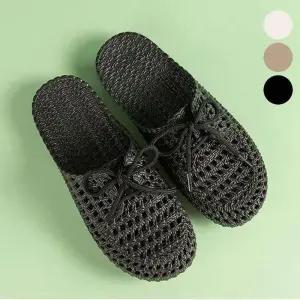 [라일리] Rly 뮬 여름 리본 스타일 장식 EVA 라탄 여자 슬