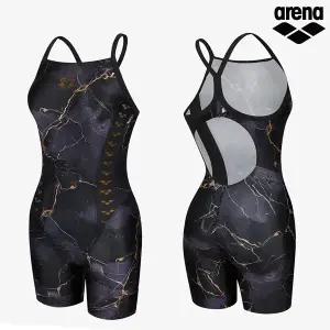아레나 여성수영복 지오볼트 선수 3부 반신 드롭백 A6SL1CE07BLK