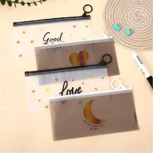 [라일리] Rly 슬림 지퍼백 파우치 필통 여행 세면도구 화장품파우치