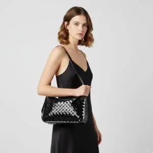 [보테가베네타] 플랩 인트레치아토 스몰 브러싱 레더 숄더백 151403666