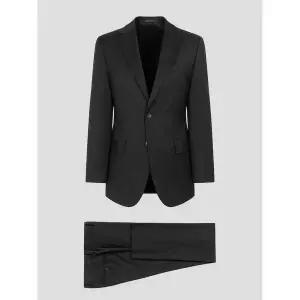 (로가디스) [SMART 4有] 울 솔리드 레귤러 핏 수트 세트 - 블랙 PS001376585
