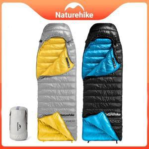 네이처하이크 CW400 슬리핑 백 겨울 따뜻한 650FP 오리 다운 절연 두꺼운 하이킹 초경량 후드 봉투