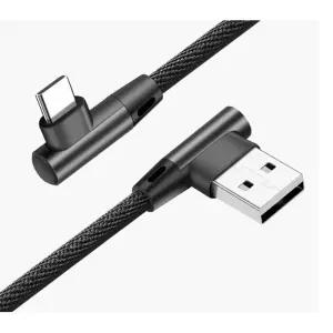 스마트폰 usb c포트 긴 충전선 라이트 엥글 90도 직각 케이블선 3M 전기선 안전성