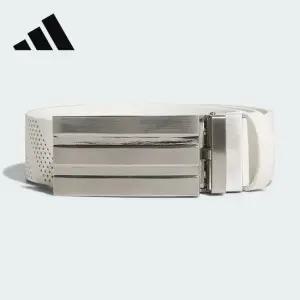 [아디다스골프] 26년 NEW KF0450 3-스트라이프 버클 PU 가죽 노홀 벨트