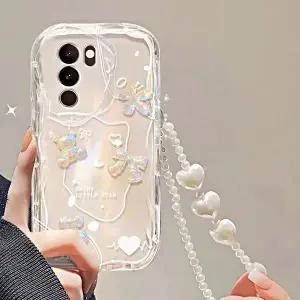 갤럭시 s26 울트라 플러스 곰돌이 리본 레진 데코덴 하트 스트랩 키링 글리터 투명 물결 케이스