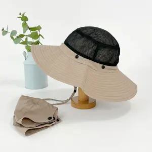 남성 여성 메쉬 여름등산모 분리커버 사파리 넓은챙 모자