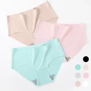 편안하고 시원한 실크 무봉재 심리스 여성 팬티