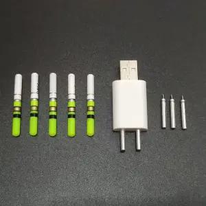 5pcs 라이트 스틱 5 충전식 CR322 배터리 충전기 방수 LED 낚시 태클 액세서리 J552