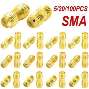 랜커플러 랜선 커플러 분배기 520100개 SMA RF 커넥터 Female to RP-SMA 안테나 라디오 변환기 어댑터