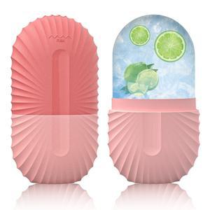 미용 및 피부 관리용 실리콘 얼굴 아이스 큐브 몰드 1개, 롤러