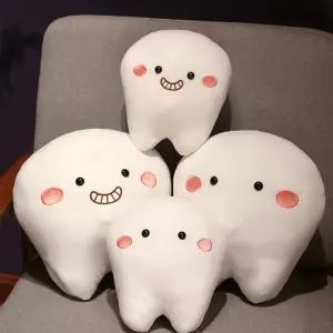 소품 인테리어 인형 쿠션 이빨 귀여운인형 1쌍세트 양치 소파