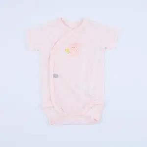 [달퐁]큐비앤맘 레빗가든 핑크 메쉬 배냇 바디슈트 신생아 아기바디수트