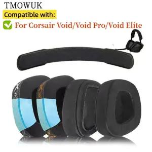 Corsair Void/Void Pro/Void Elite 게임용 아이스 젤 이어 패드소음 차단 폼 단백질 가죽 교체 이어 패드