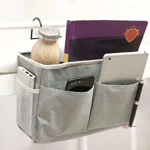 소품정리함 수납포켓 침대 그레이 걸이식 사이드tuv461