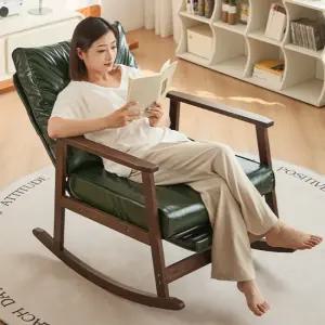 1인 안락의자 거실 독서 흔들 다크그린 암체어 서재 수유 라운지 발코니 휴