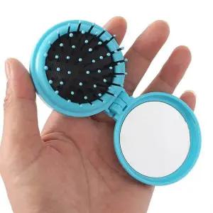[셀러에이드]빗 거울 세트 휴대용브러쉬 접이식빗 손거울세트