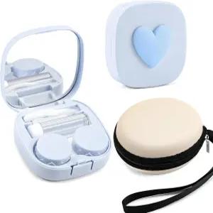 여성 및 소녀용 미러 핀셋 키트가 된 FEISEDY 휴대용 귀여운 케이스 제거 도구 B008