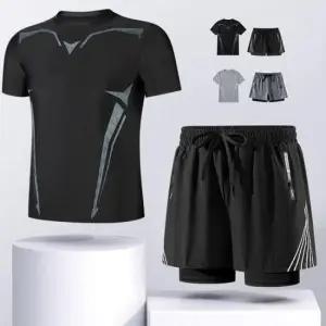 남성실내수영복 남성 수영복 실내수영복 반팔 반바지 상하복 3종세트