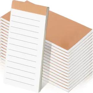 크래프트 커버가 있는 Easty 20팩 와이드 룰드 페이퍼 5.5인치 x 2.7인치 리닝 메모 패드 노트북 교사