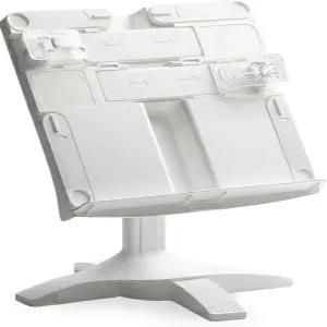 페이지 클립으로 읽을 수 있는 조절 가능한 책 스탠드 핸즈프리 휴대용 책꽂이 투명 스티커 메모 5개와