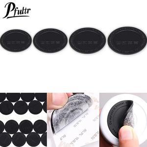 라운드 블랙 고무 코스터 패드 자체 접착 컵 바닥 스티커 미끄럼 방지 화상 텀블러 보호 4개