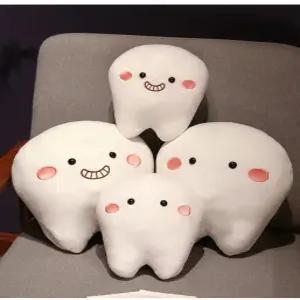 소품 인테리어 인형 1쌍세트 쿠션 양치 귀여운인형 이빨 소파
