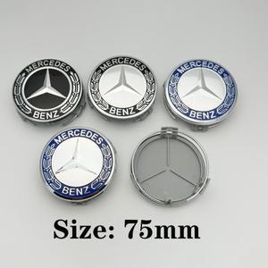 4개 -ZZZ-75mm 자동차 휠 센터 로고 허브 캡 (메르세데스 벤츠 호환 AMG C207 C218 C117 CLA CLS E 클래스