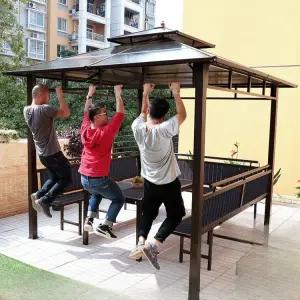 조립식정자 파고라 야외 펜션 오두막 조립식 테라스 데크 천막