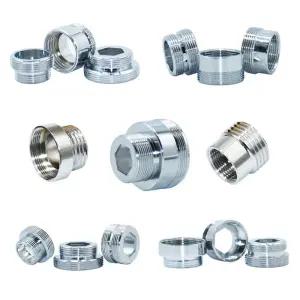 실버 M16 M18 M20 M22 M24 M28 스레드 커넥터 버블러 주방 및 욕실 용 황동 수도꼭지 커플러 피팅