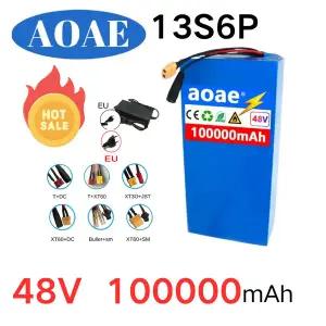 밧데리 호환 100% 13s6p 48V 100ah 리튬 배터리 팩 48v 100000mAh 2000W Citycoco 전동 스쿠터 내장 50A BM