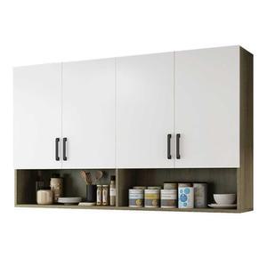 서랍장 상부캐비닛 상판 4도어화이트120x30x60 식기 상부장 DIY