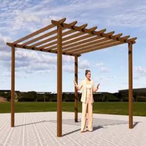 야외 파고라 원목 그늘막 옥상 쉼터 농막 썬룸 흡연실 조립식 공원 야외정자 파빌리온
