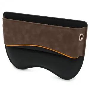 [하프클럽/]사이드포켓 수납함 스웨이드 가죽 브라운