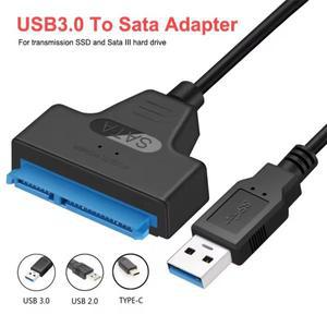 USB 3.0 케이블 최대 6Gbps 2.5인치 외장 HDD SSD 하드 드라이브 어댑터 USB C- 코드 커넥터 변환기