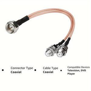 F형 RG6 분배기 동축 케이블 TV 안테나 3 방향 결합기 RF어댑터 F 수-F 듀얼 암 75Ohm