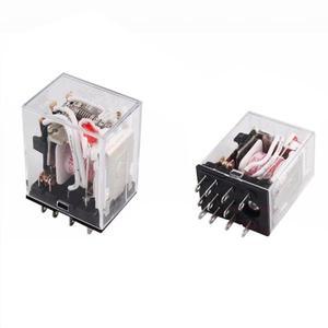 2PCS 소형 코일 일반 전자기 중간 릴레이 스위치 HH52P 53P 54P 62P 63P LED 12/24VDC 110/220VAC