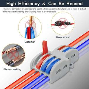 미니 고속 배선 케이블 커넥터 1/2/3/4/5 웨이 SPL 범용 호환 컴팩트 스플리터 분배 전기 도체  인 홈 터미