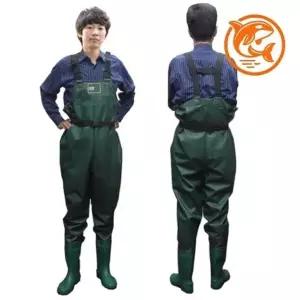 작업용 방수 멜빵장화 농업용 비닐 장화 그린 색상 안전장화