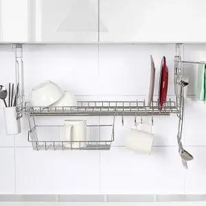 H-씽크선반 풀세트 600 부착 싱크대정리 그릇건조대 주방선반 부착식식기건조대