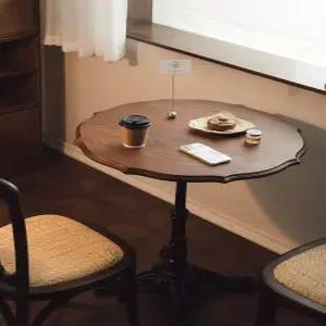 DAMON 복고풍 빈티지 커피숍 테이블 의자 원형 까페