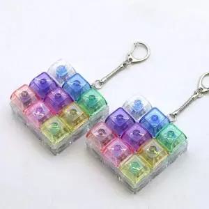 ( )레인보우 LED 키캡 클리커 딸깍이 키보드 장난감 피젯토이