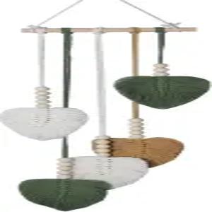 Shopdp 수제 직조 나뭇잎 벽걸이 장식 아파트 침실 거실 마크라메 걸이 태피스트리