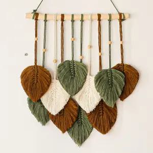 보호 벽 장식 - 대형 마크라메 벽걸이 침실 침실용 태피스트리 17x23 인치