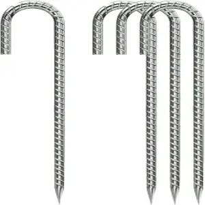 철근-12인치 지상 스테이크 중량 J-후크 아연도금 녹 방지 중장비 앵커 정원용 개 울타리 닭장 크리스마스