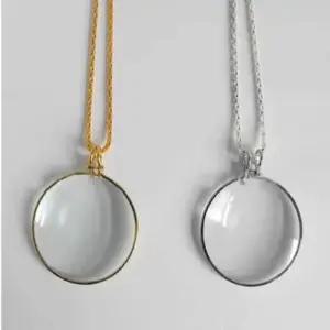 [옷자락]남자 여자 데일리 빈티지 돋보기 패던트 목걸이