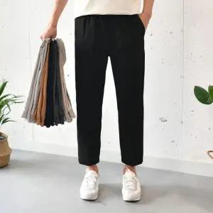 [핫코드]남자 링클프리 밴딩 9부 슬랙스 스판 6컬러 181-189