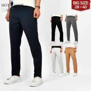 [핫코드]남자 슬랙스 스판 일자 빅사이즈 5컬러 HC7712