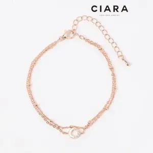 [씨아라]CIARA 14K Azeglio 미니서클 샤이닝 투라인 팔찌(GoldPlated)