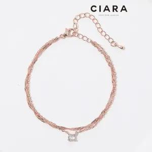 [씨아라]CIARA 14K Lainate 심플캐럿스톤 언발 라인 팔찌(GoldPlated)