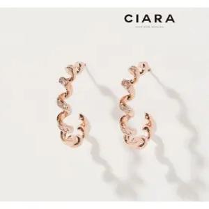 [씨아라]CIARA 14K Mantova 트위스트 U라인 귀걸이(SilverPin)